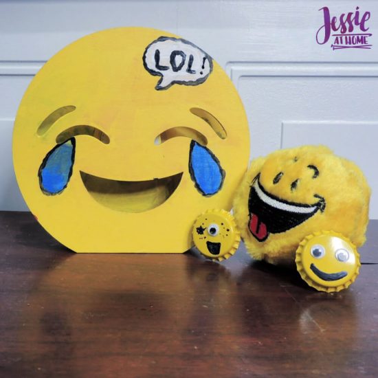 DIY Emoji Crafts For Kids - September Orange Art Box projects from Jessie At Home - being silly