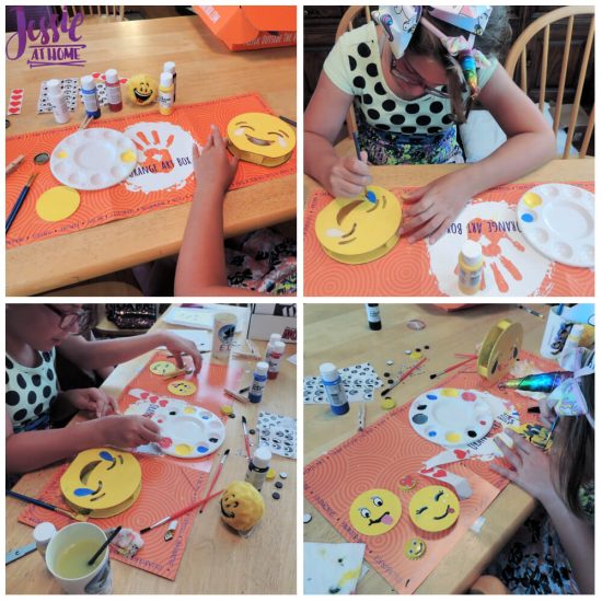 DIY Emoji Crafts For Kids - September Orange Art Box projects from Jessie At Home - creating