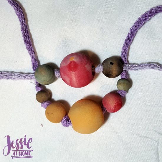 DIY Wooden Bead Necklace craft tutorial by Jessie At Home - 1