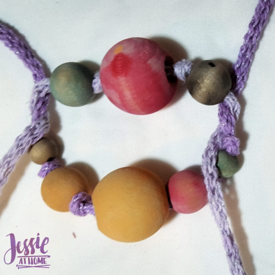 DIY Wooden Bead Necklace craft tutorial by Jessie At Home - 2