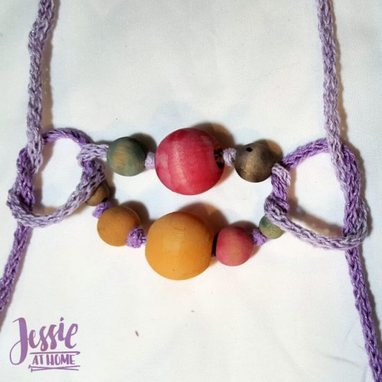 DIY Wooden Bead Necklace craft tutorial by Jessie At Home - 3