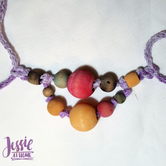 DIY Wooden Bead Necklace craft tutorial by Jessie At Home - 4