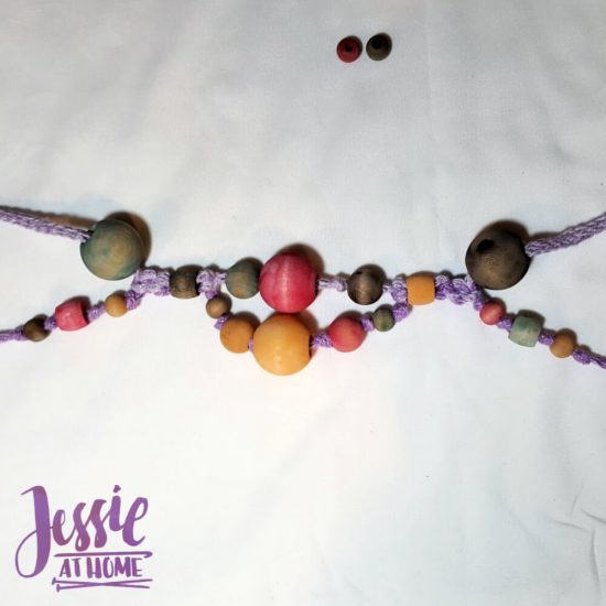 DIY Wooden Bead Necklace craft tutorial by Jessie At Home - 5