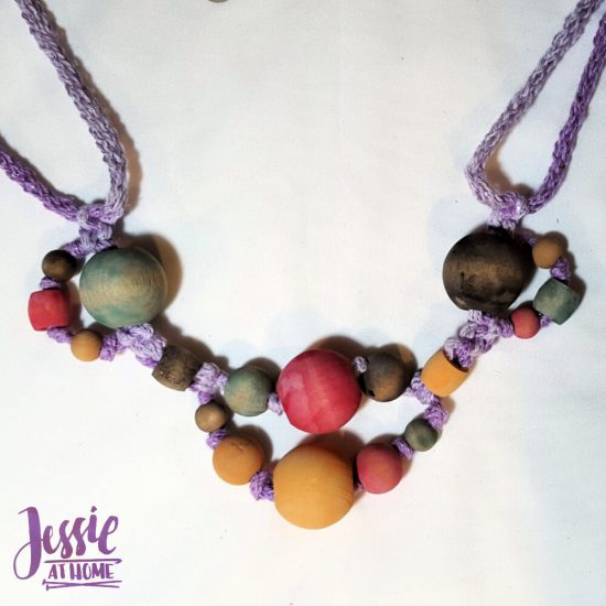 DIY Wooden Bead Necklace craft tutorial by Jessie At Home - 6