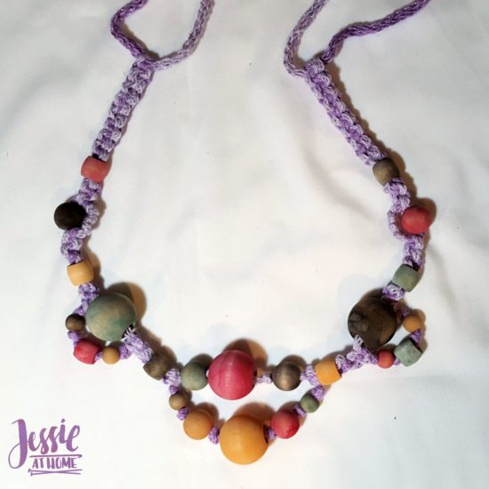 DIY Wooden Bead Necklace craft tutorial by Jessie At Home - 8