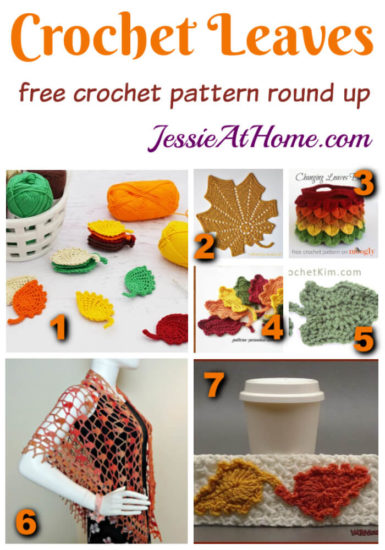 Free Crochet Leaf Pattern Round Up from Jessie At Home