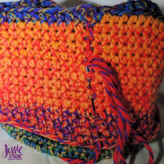 Halloween Basket Crochet Pattern by Jessie At Home - sewing down