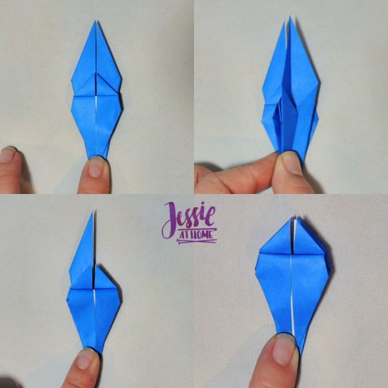 Origami Iris - Japanese Paper Folding Tutorial by Jessie At Home - 12
