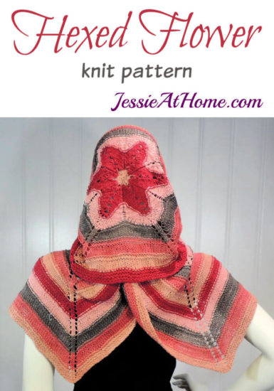Hexed Flower - knit hexagon wrap pattern by Jessie At Home