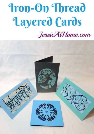 Iron-on Thread Layered Cards tutorial by Jessie At Home