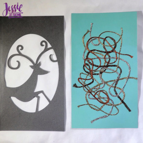 Iron-on Thread Layered Cards tutorial by Jessie At Home - random thread