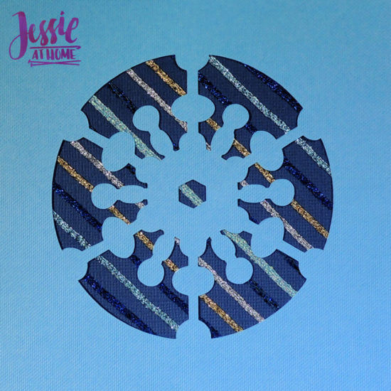 Iron-on Thread Layered Cards tutorial by Jessie At Home - snowflake done