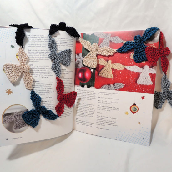 Retro Christmas Ornaments - crochet pattern book review from Jessie At Home - Angel Bunting