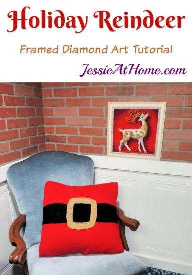 Holiday Reindeer Framed Diamond Art Tutorial by Jessie At Home