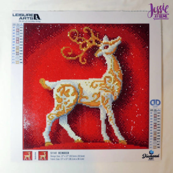 Holiday Reindeer Framed Diamond Art Tutorial by Jessie At Home - Ready for Frame