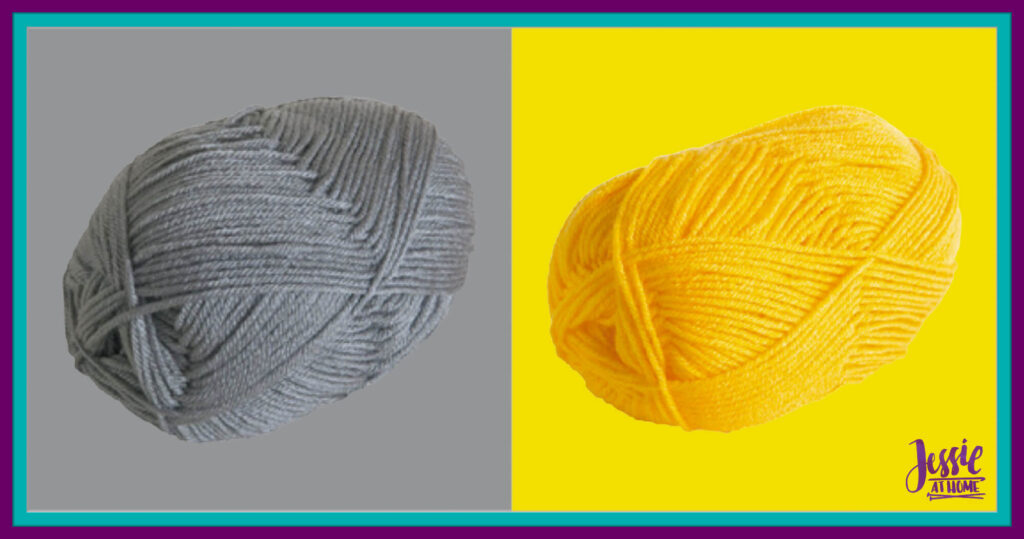 WeCrochet Brava Worsted - Silver & Canary