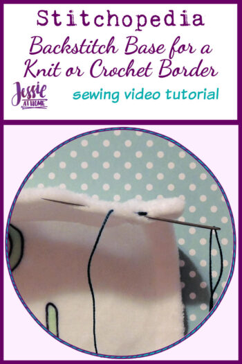 Backstitch Base for a Knit or Crochet Border Stitchopedia Video Tutorial - Pin 1