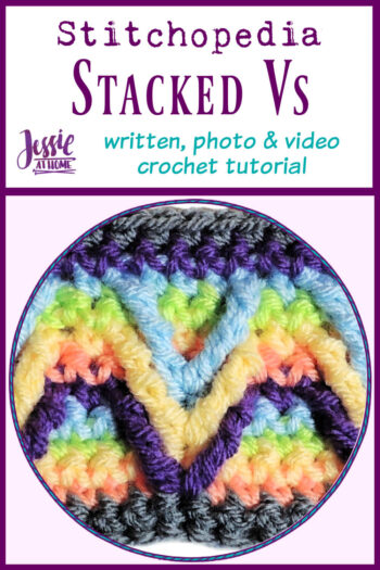Stacked Vs Stitch Stitchopedia Crochet Tutorial by Jessie At Home - Pin 1