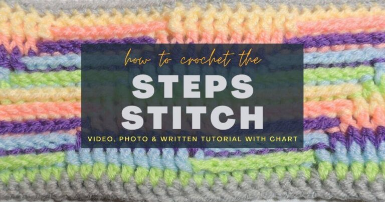 Step Up Your Crochet - Steps Stitch free tutorial - Jessie At Home