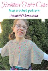 Rainbow Hero Cape free crochet pattern by Jessie At Home Rainbow Hero Cape free crochet pattern by Jessie At Home