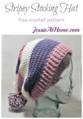 Stripey Stocking Hat - free crochet pattern by Jessie At Home Stripey Stocking Hat - free crochet pattern by Jessie At Home