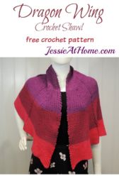 Dragon Wing Crochet Shawl free crochet pattern by Jessie At Home Dragon Wing Crochet Shawl free crochet pattern by Jessie At Home