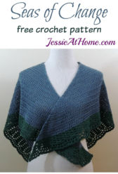 Easy Crochet Lace Bordered Shawl - Seas of Change - crochet pattern by Jessie At Home Easy Crochet Lace Bordered Shawl - Seas of Change - crochet pattern by Jessie At Home